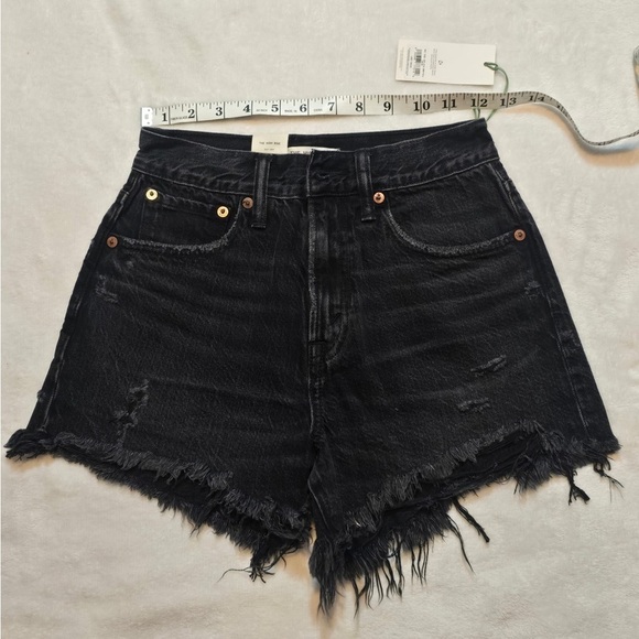 American Eagle Outfitters Pants - AE 77 High Rise Cutoff Black Denim Short Size 24 NWT